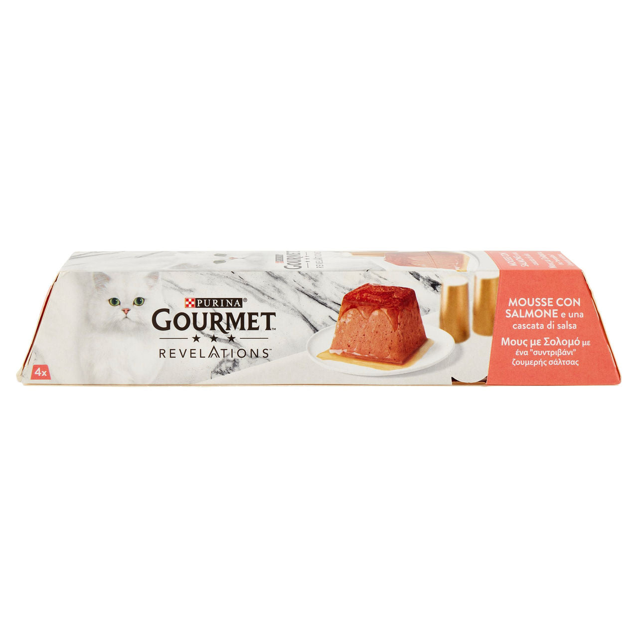 PURINA GOURMET Revelations Mousse con Salmone e una cascata di salsa 4 x 57 g