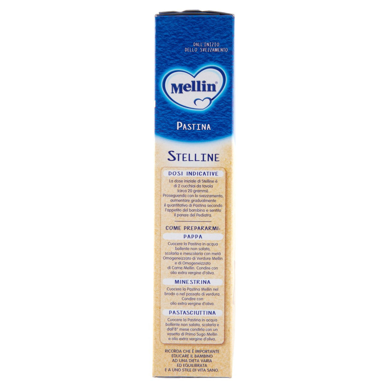 MELLIN Pastina 100% Naturale Stelline con farina Grano Tenero 320 g