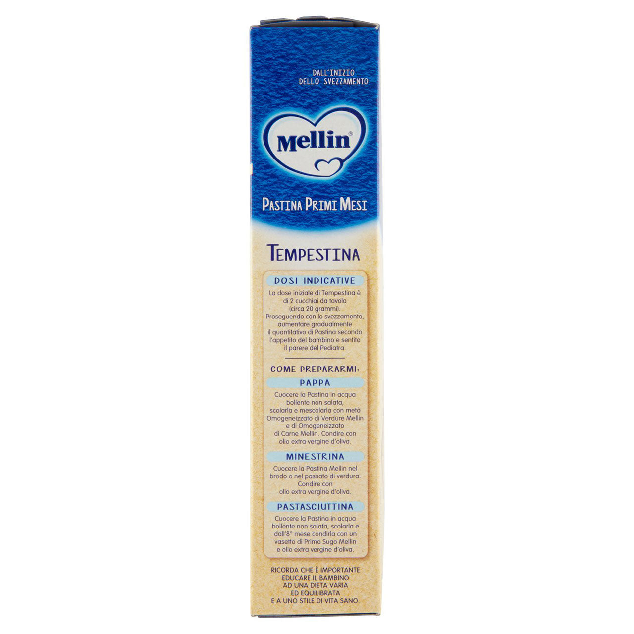 MELLIN Pastina 100% Naturale Tempestina con farina Grano Tenero 320 g