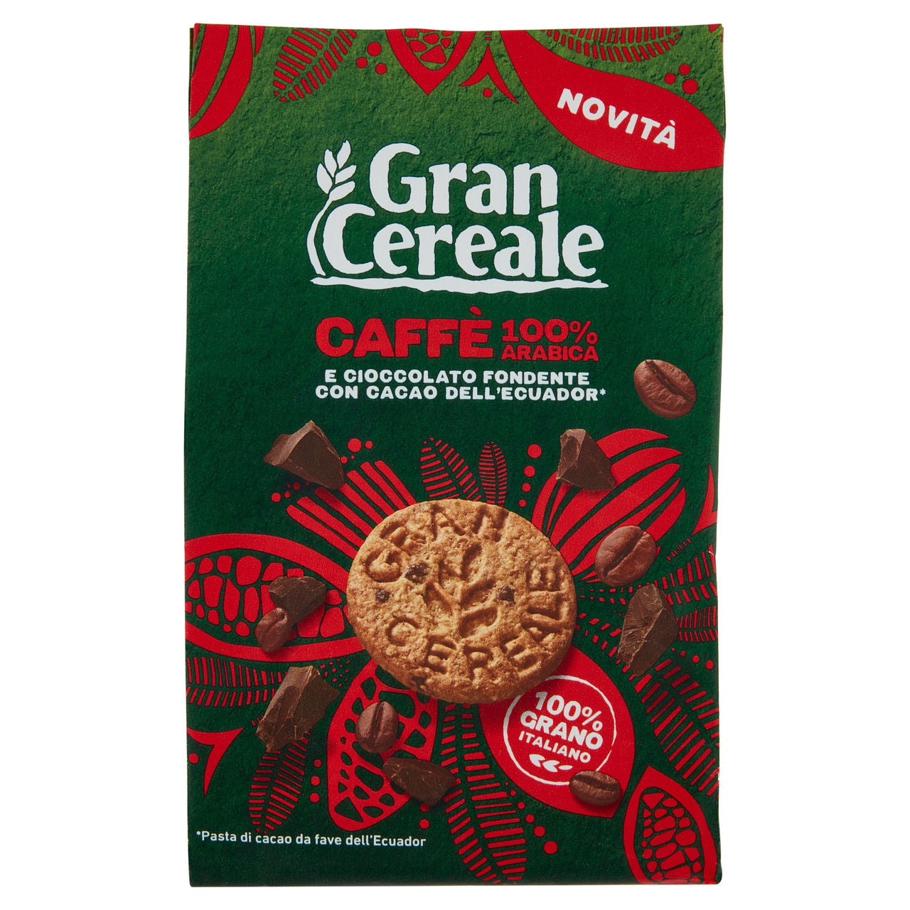 Gran Cereale Biscotti con Caffè 100% Arabica e Cioccolato Fondente con Fave dell'Ecuador 280g