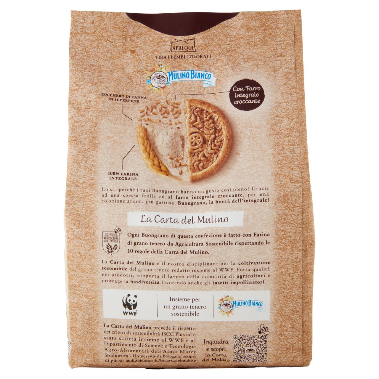 Mulino Bianco Buongrano con 100% Farina Integrale 350g