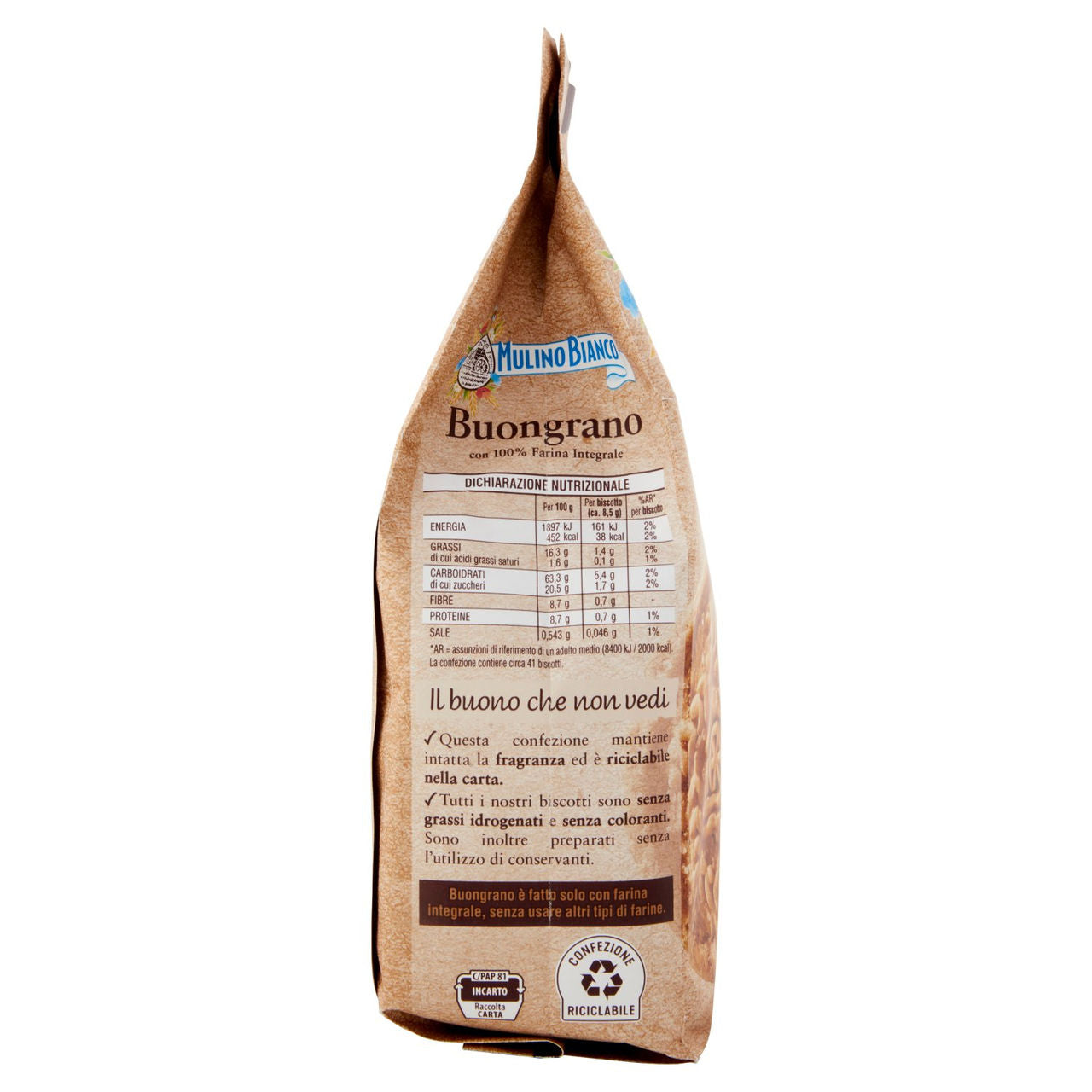 Mulino Bianco Buongrano con 100% Farina Integrale 350g