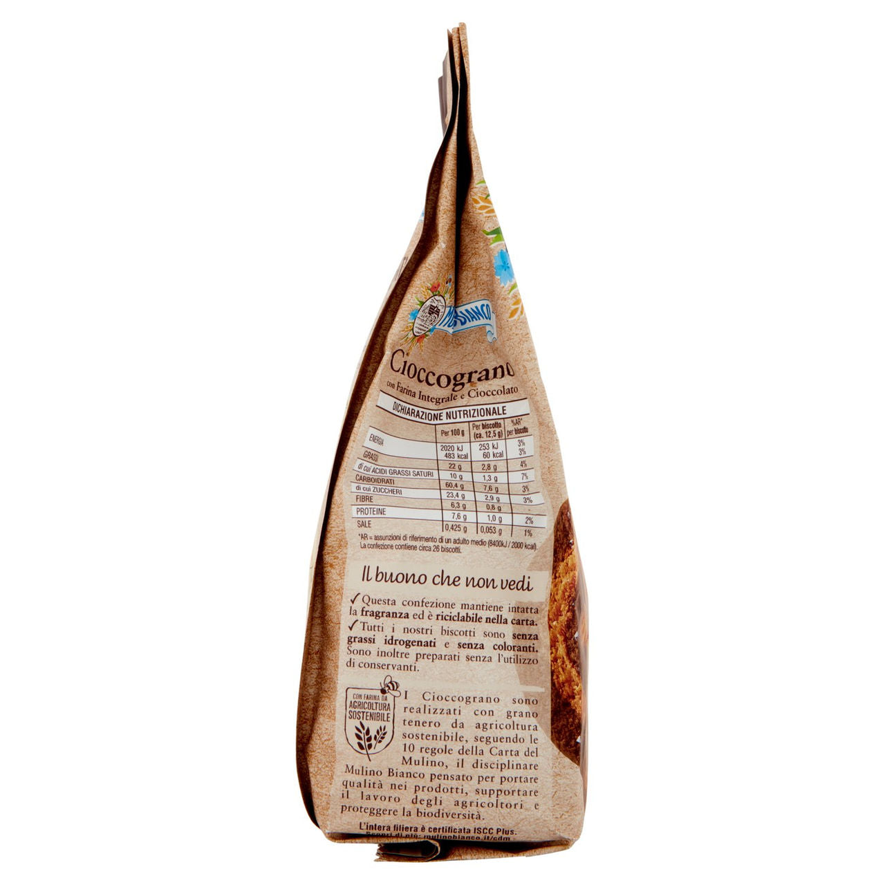 Mulino Bianco Cioccograno con Farina Integrale e Cioccolato 330 g
