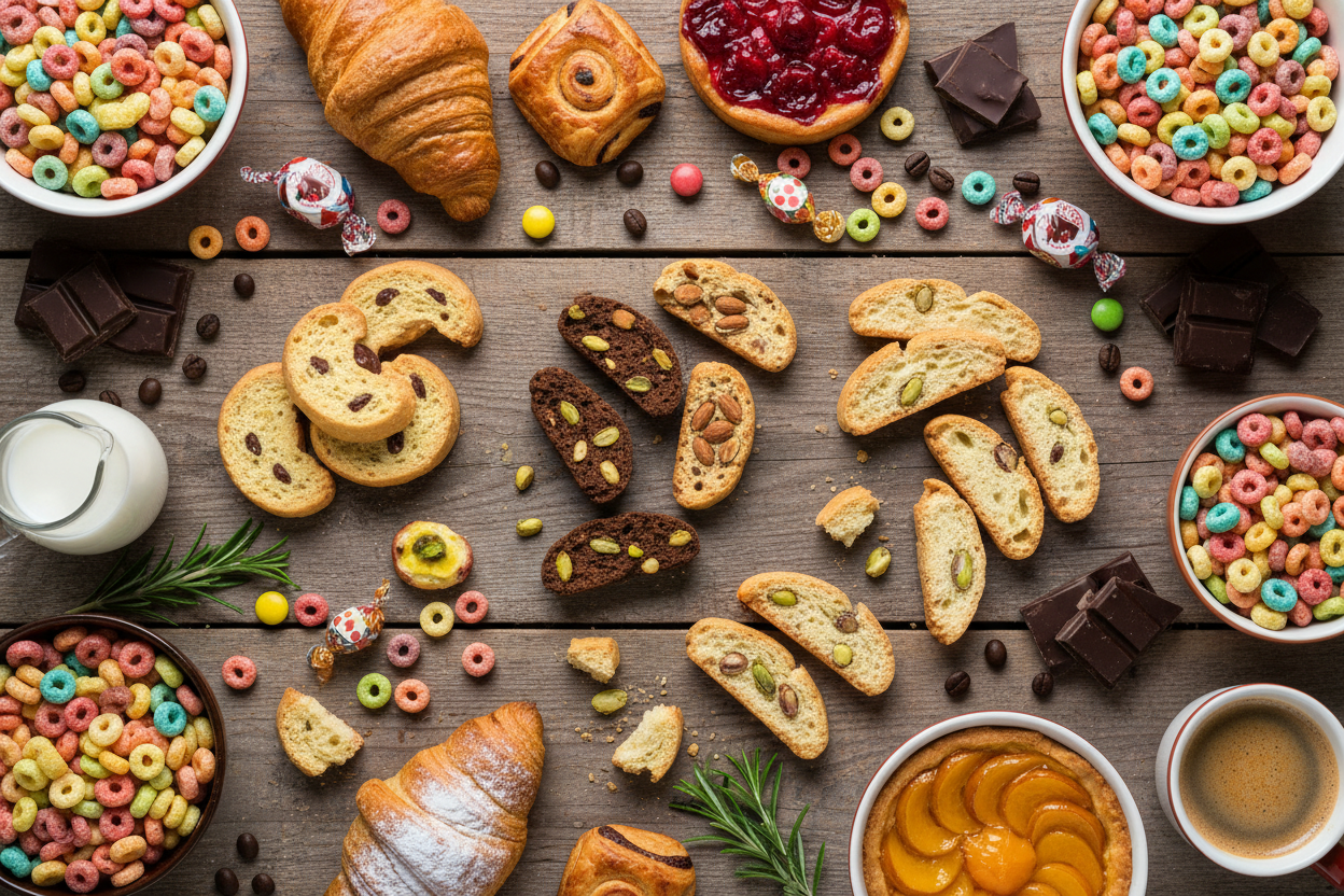 Biscotti, cereali e dolci