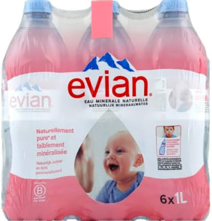 Evian Acqua Minerale Naturale 6 x 1 L