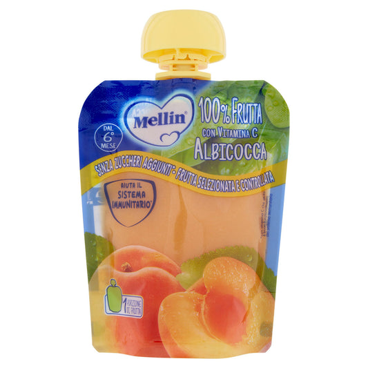 MELLIN Merenda di Frutta 100% Albicocca Pouch 90 g