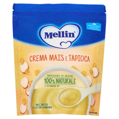 MELLIN Crema Mais&Tapioca,Confezione Apri&Chiudi, dall'inizio dello Svezzamento, Senza Glutine,200g