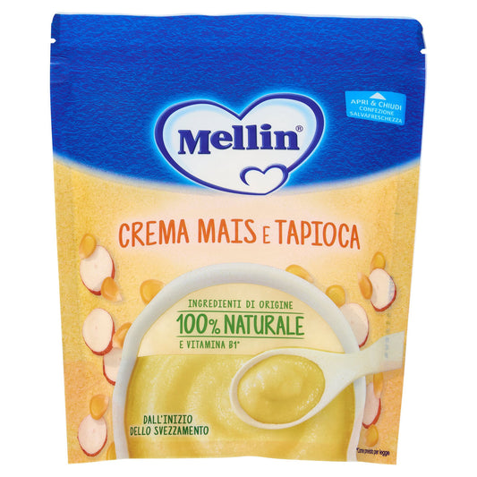 MELLIN Crema Mais&Tapioca,Confezione Apri&Chiudi, dall'inizio dello Svezzamento, Senza Glutine,200g