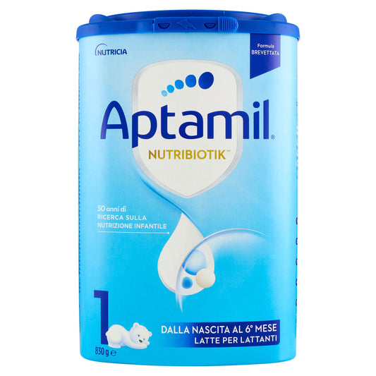 APTAMIL Nutribiotik 1 - Latte per Lattanti in Polvere, dalla nascita al 6° mese, 830g