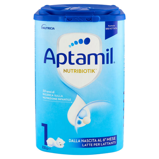 APTAMIL Nutribiotik 1 - Latte per Lattanti in Polvere, dalla nascita al 6° mese, 830g
