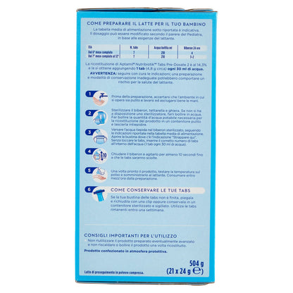APTAMIL Nutribiotik Tabs 2,Latte di proseguimento in Tabs, dal 6° mese compiuto al 12°, 21 bustine