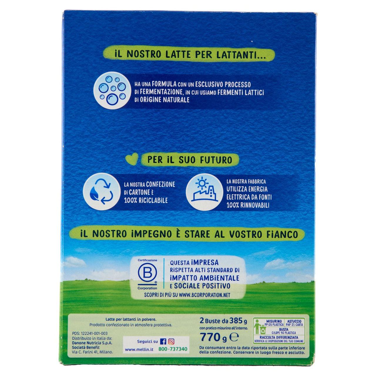 MELLIN 1 - Latte per Lattanti in Polvere, dalla nascita al 6° mese, 770g