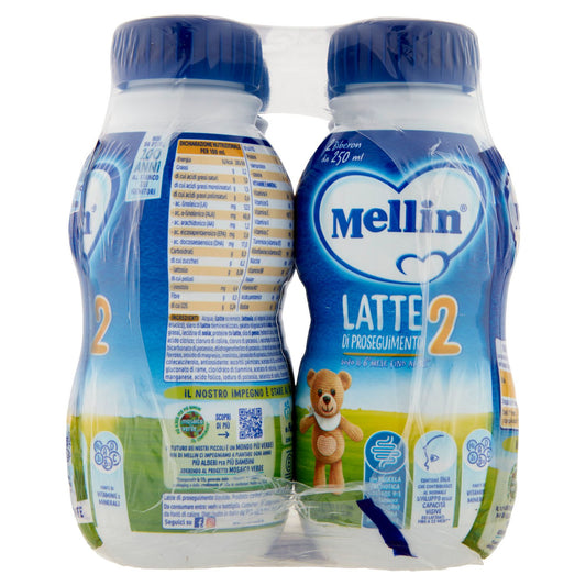 MELLIN 2 - Latte di Proseguimento Liquido per Lattanti dal 6° al 12° mese 4x500ml