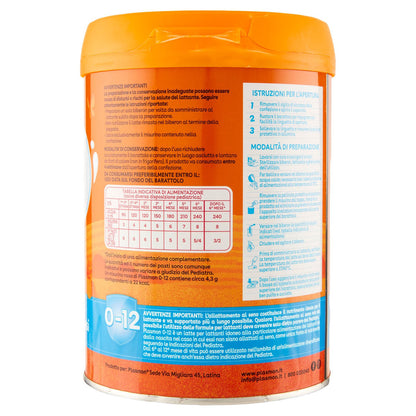 Plasmon Latte per Lattanti 0-12 800 g