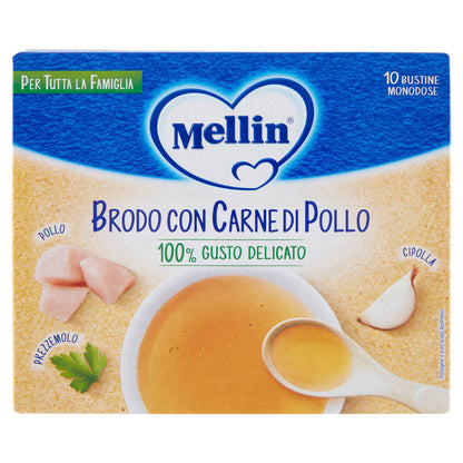 MELLIN Brodo di Pollo (10 bustine monodose da 5g) 50 g