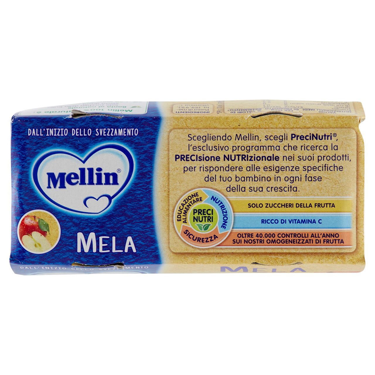 Mellin Mela 100% Naturale Omogeneizzato 2 x 100 g