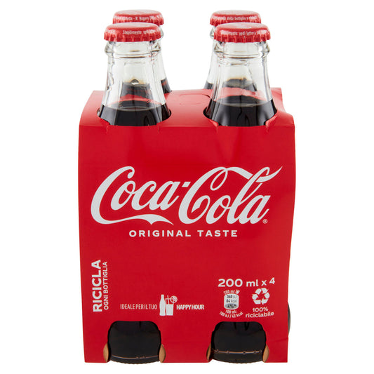 COCA-COLA Original Taste Vetro 4 x 200 ml