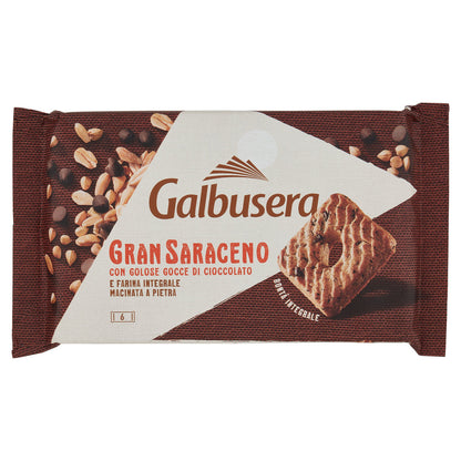 Galbusera GranSaraceno Ricchi di Fibre Integrale con Grano Saraceno e Gocce di Cioccolato 6 x 43,3 g