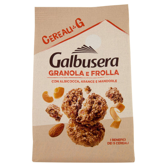 Galbusera Cereali G Granola e Frolla con Albicocca, Arance e Mandorle 300 g