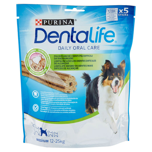 PURINA DENTALIFE Cane Snack per l'igiene orale Taglia Medium busta 5 stick 115g